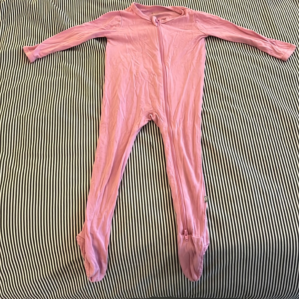 Kyte bamboo footie, 12-18 months, pink